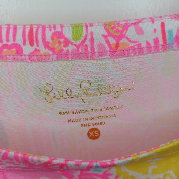 Lilly Pulitzer Pink and Yellow Patterned Top - Picture 2 of 8